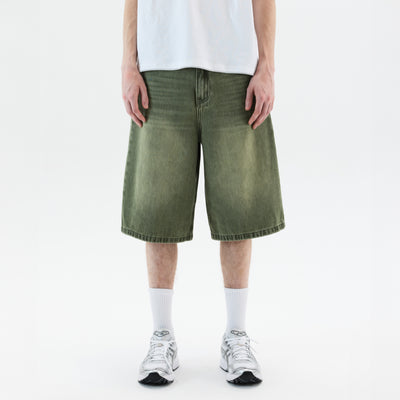 Denim Shorts 01 - Industrial Green