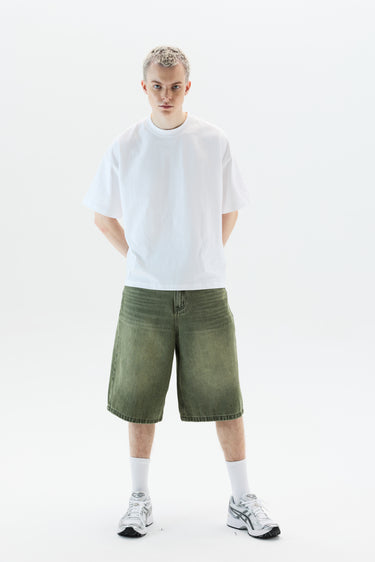 Denim Shorts 01 - Industrial Green