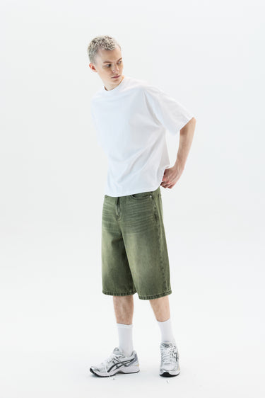 Denim Shorts 01 - Industrial Green